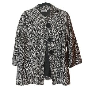 Women's JM Collection Black/White Jacket Size M